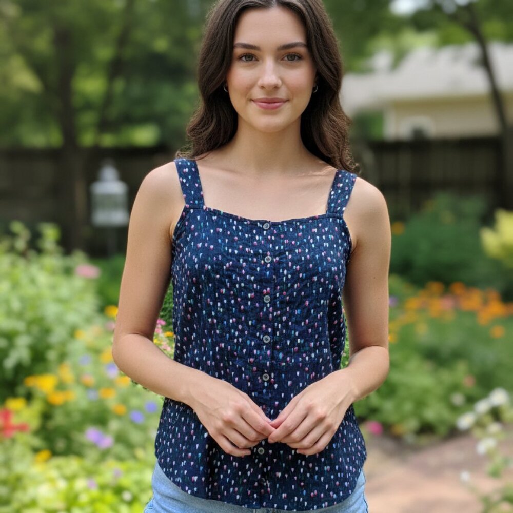 🛍️ BUNDLE ONLY | Bass button up flower print tank top XS